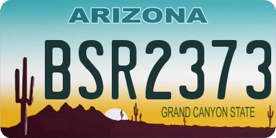 AZ license plate BSR2373