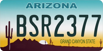 AZ license plate BSR2377