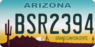 AZ license plate BSR2394