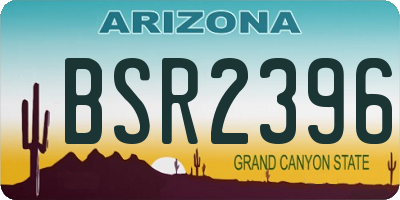 AZ license plate BSR2396