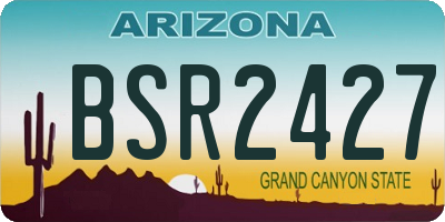 AZ license plate BSR2427