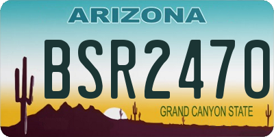AZ license plate BSR2470