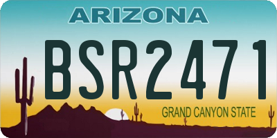 AZ license plate BSR2471