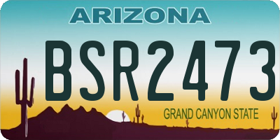 AZ license plate BSR2473