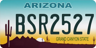AZ license plate BSR2527