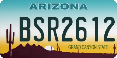 AZ license plate BSR2612