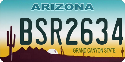 AZ license plate BSR2634