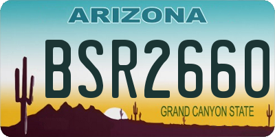 AZ license plate BSR2660