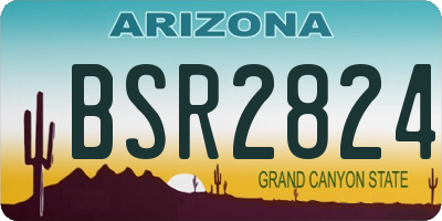 AZ license plate BSR2824