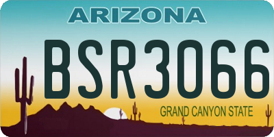 AZ license plate BSR3066