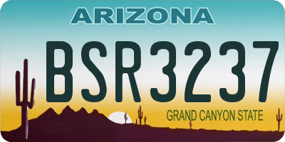 AZ license plate BSR3237