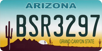 AZ license plate BSR3297
