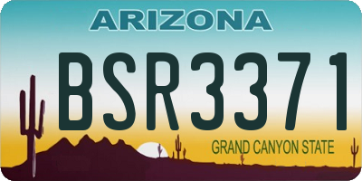 AZ license plate BSR3371