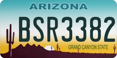 AZ license plate BSR3382
