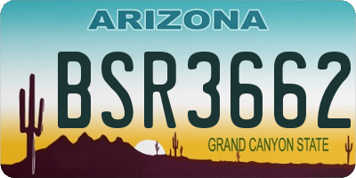 AZ license plate BSR3662