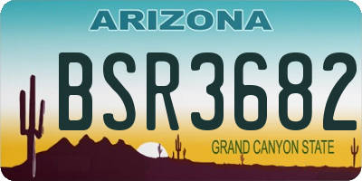AZ license plate BSR3682