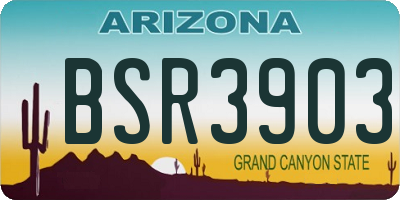 AZ license plate BSR3903