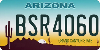 AZ license plate BSR4060