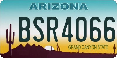 AZ license plate BSR4066