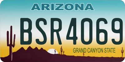 AZ license plate BSR4069