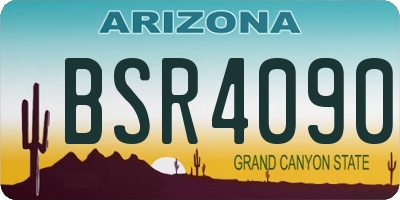 AZ license plate BSR4090