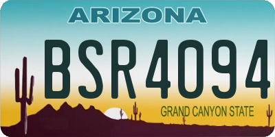 AZ license plate BSR4094