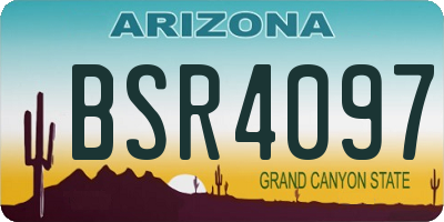AZ license plate BSR4097