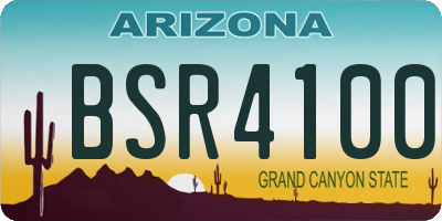 AZ license plate BSR4100