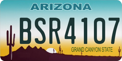 AZ license plate BSR4107