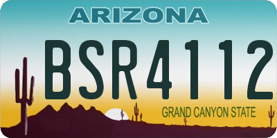 AZ license plate BSR4112