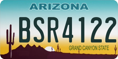 AZ license plate BSR4122
