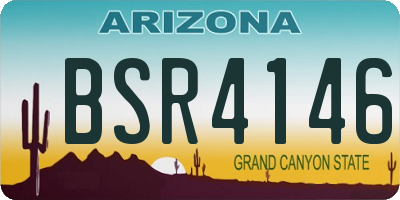 AZ license plate BSR4146