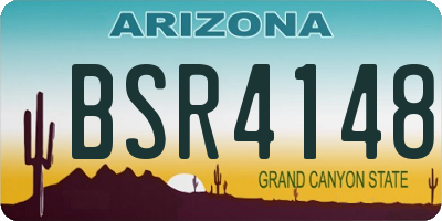 AZ license plate BSR4148