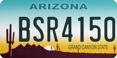 AZ license plate BSR4150