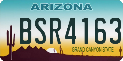 AZ license plate BSR4163