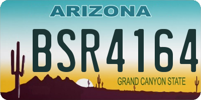 AZ license plate BSR4164