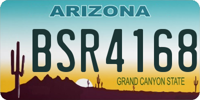 AZ license plate BSR4168