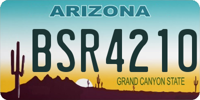 AZ license plate BSR4210