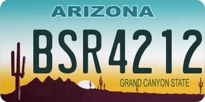 AZ license plate BSR4212