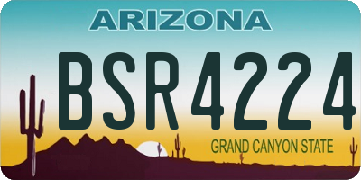AZ license plate BSR4224