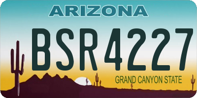 AZ license plate BSR4227