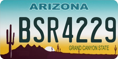 AZ license plate BSR4229
