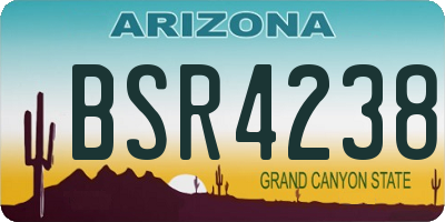 AZ license plate BSR4238