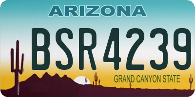 AZ license plate BSR4239