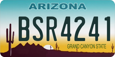 AZ license plate BSR4241