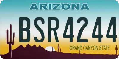 AZ license plate BSR4244