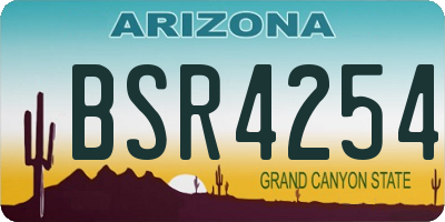 AZ license plate BSR4254