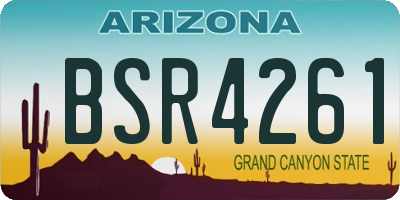 AZ license plate BSR4261