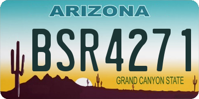 AZ license plate BSR4271