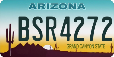 AZ license plate BSR4272